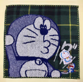 DORAEMON 吃豆沙包 毛巾手帕 黃綠色